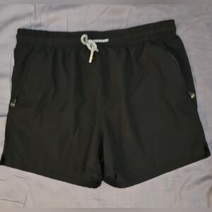 Black Athletic Shorts with Drawstring